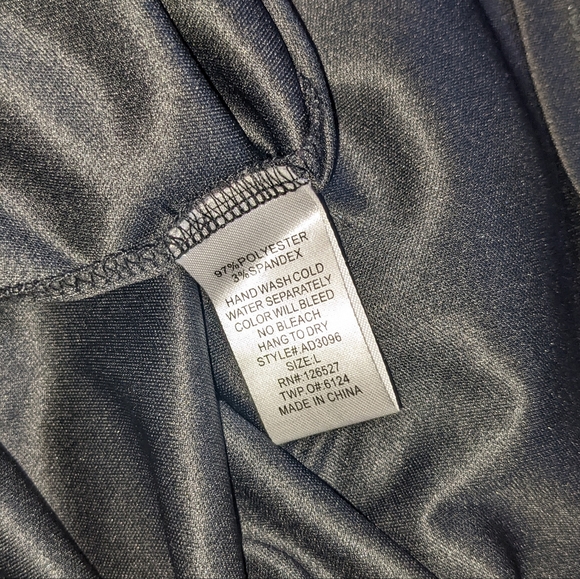 Sequin & Sheer Little Black Dress - Sleeveless Cocktail Party Mini - Size L - Picture 9 of 10